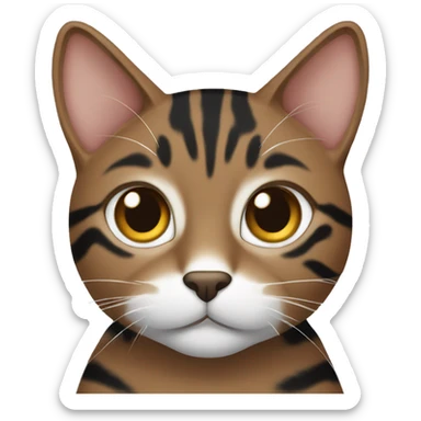 brown and black tabby cat sticker
