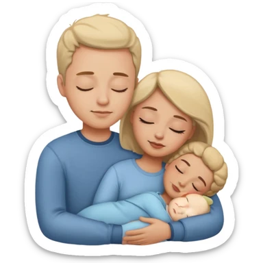 Sleeping romance couple sticker