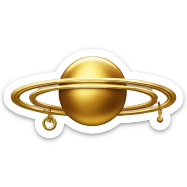 vivienne westwood saturn symbol, gold sticker