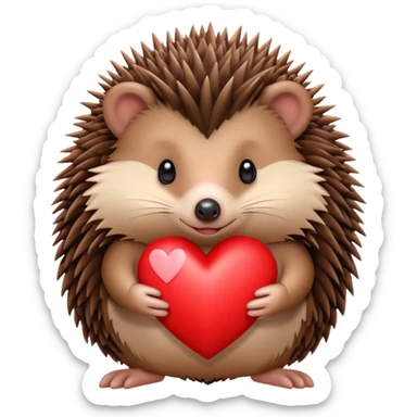 Hedgehog with love sticker