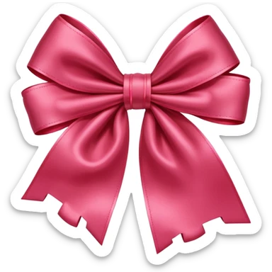 Moño rojo y rosa sticker