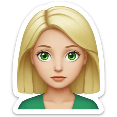 Sexy Queen Green eyes blonde Hair  sticker