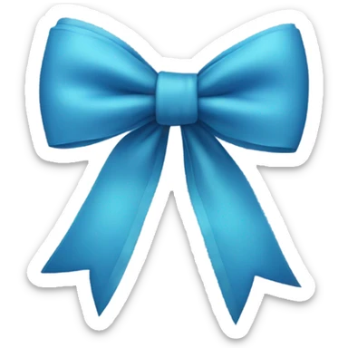 blue bow sticker