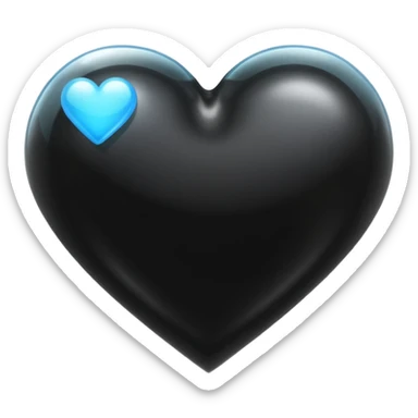 Create an emoji featuring a black heart 🖤 inside a thought bubble 💭 sticker
