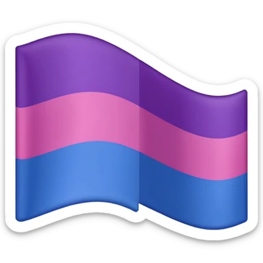 bisexual flag ordered colors sticker