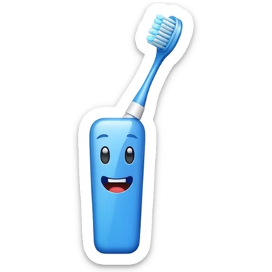 blue Toothbrush sticker