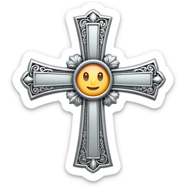 metal elegant cross sticker