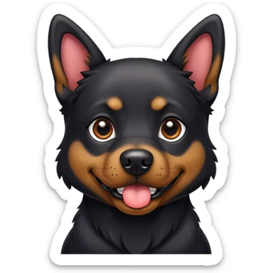 Cachorro vira lata preto sticker