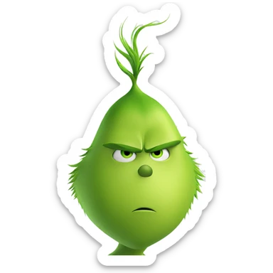 green-eyed boy on white background sticker