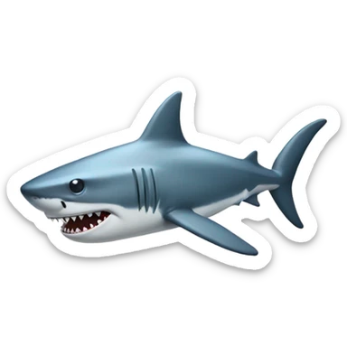Shark with a top hat sticker