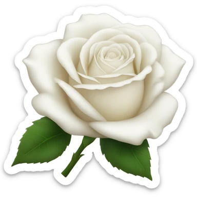 White rose  sticker
