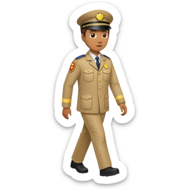 council worker walking right sticker