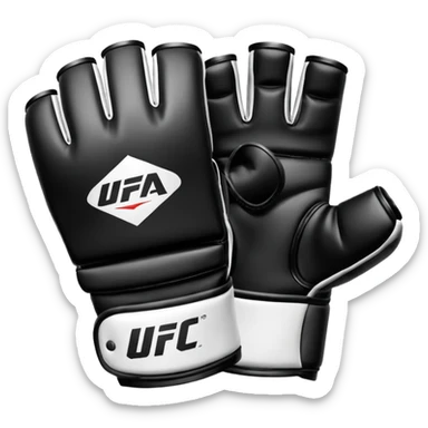Black and white UFC mma Glove sticker
