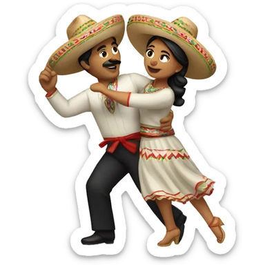 Mexican couple dancing sticker
