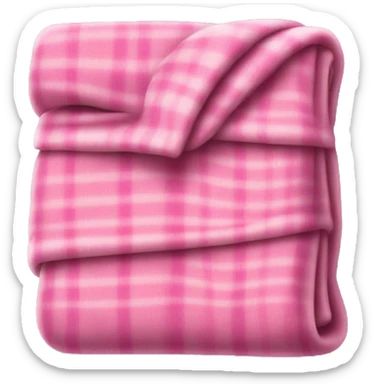 Pink blanket folded  sticker