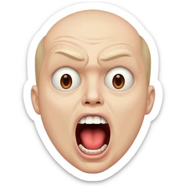 men scream meme face lips put out dead emoji sticker