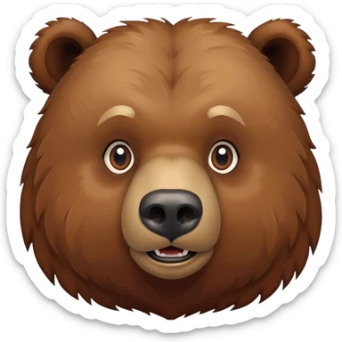 Realistic grizzly bear portrait  sticker
