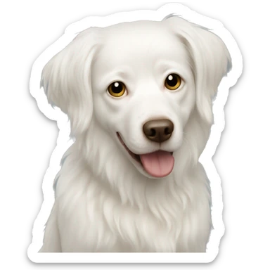 Albino dog sticker