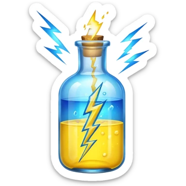 yellow potion and thunder sticker