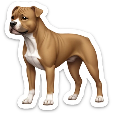 Total Light Brown Staffordshire bull terrier sticker