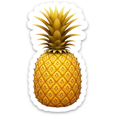 Upside down pineapple with no background.  Flip the pineapple upsided sticker