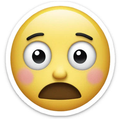 Smiley with questioning side eyes sticker