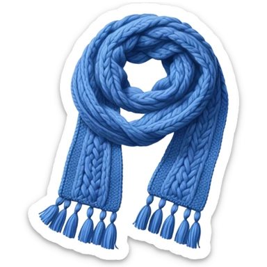 Knitted scarf sticker