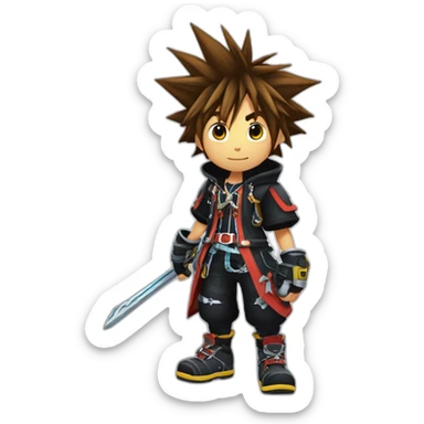 Sora kingdom hearts 3 sticker