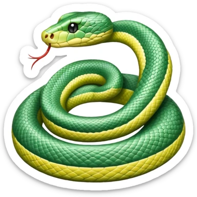 A pastel green snake sticker