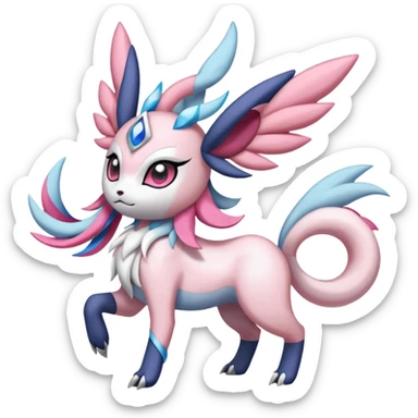 Palkia-Diancie-Absol-Sylveon-Meloetta-fusion  sticker