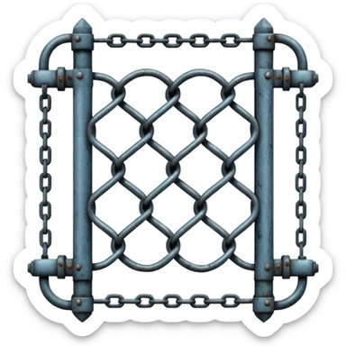Chain gate sticker