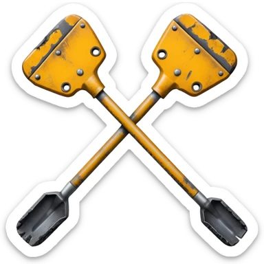 Double-ended coal mining pick sticker