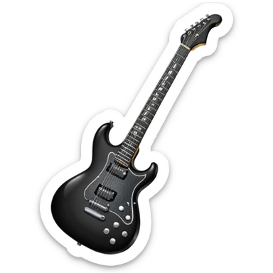 a veryyyyyy very sparkly all black electric guitar sticker