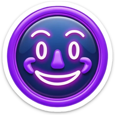 Neon sign 18+ in dark purple and dark blue tones sticker