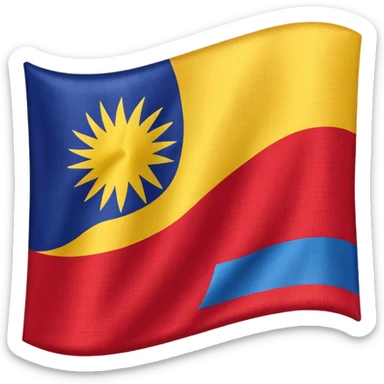The flag of melaka from malaysia sticker