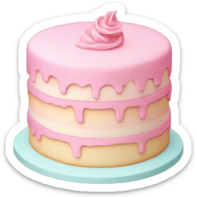 pastel pink cake sticker