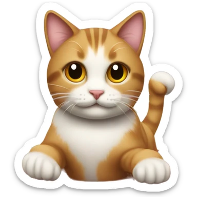 a cat on a merry-go-round sticker