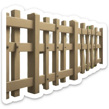 fence installation on a sunny day  sticker