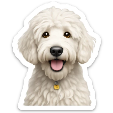 White golden doodle  sticker