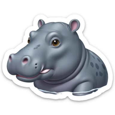 hippopotamus sticker