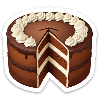 SLICED BROWN CAKE sticker