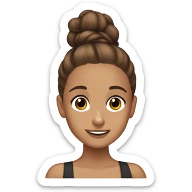 Ariana Grande with brown hair sticker