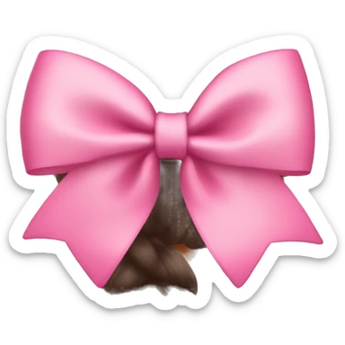 Pretty hair bow pink sticker