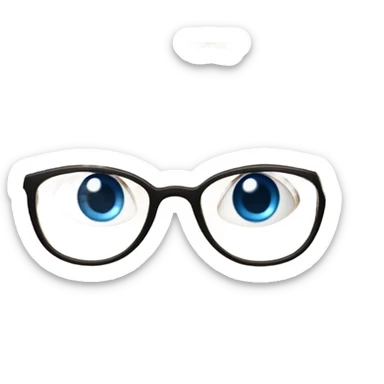 White woman with long blonde hair and glasses and blue eyes sticker