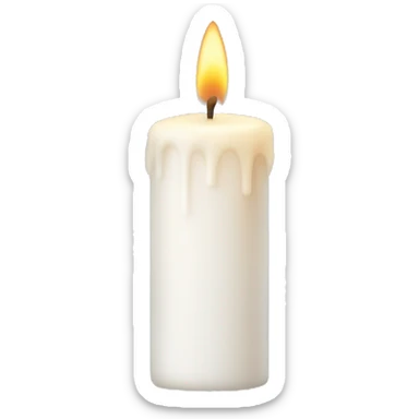 White candle sticker