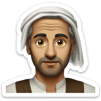 photorealistic Faisal of Saudi Arabia serious sticker