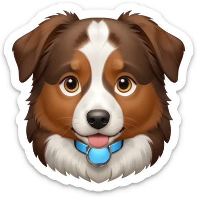 Australian shepherd tricolor mini full collar  sticker