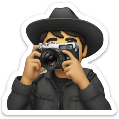 Mexican Photographer taking a photo sticker