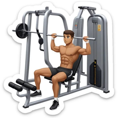 athlete using abductor-machine gym sticker