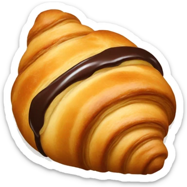 Croissant with chocolate  sticker